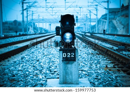 signal light in the railway
