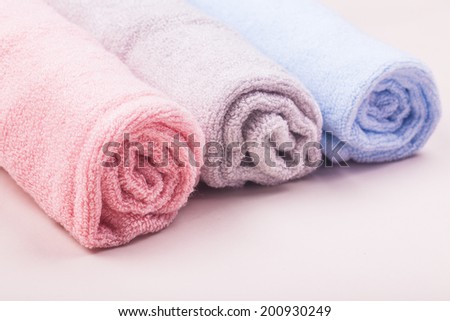 rolled towel