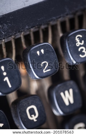 key board of old type writer