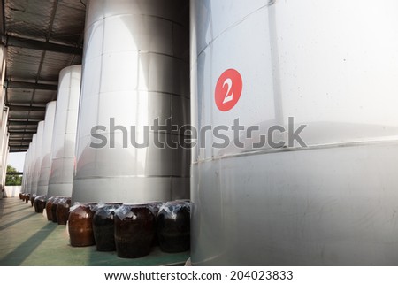 wine factory storage tank