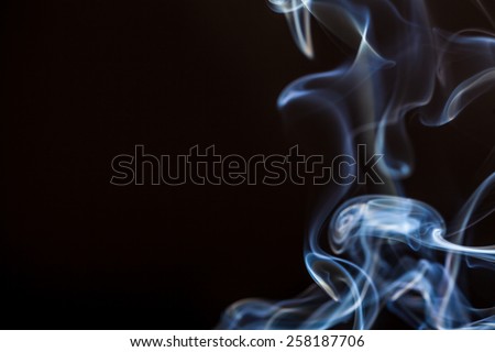 smoke with black background studio shot