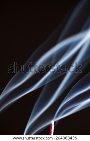 smoke with black background studio shot
