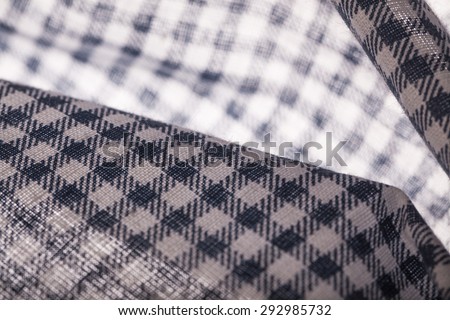 checked table cloth with back light