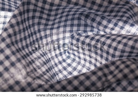 checked table cloth with back light
