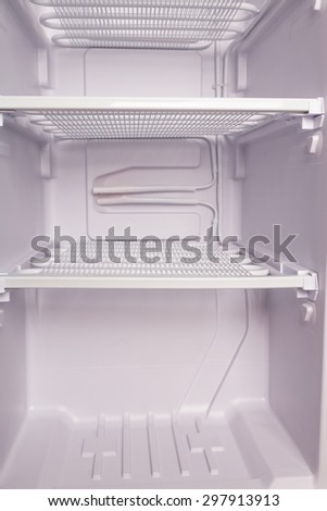refrigerator inside with shelf