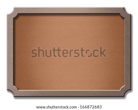 Highlighted frame texture with plastic or artificial stone effect. Empty surface, shadowed brown empty background with space for text, photo or image. Clipping path included