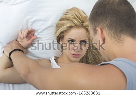 Young couple in the bad fighting