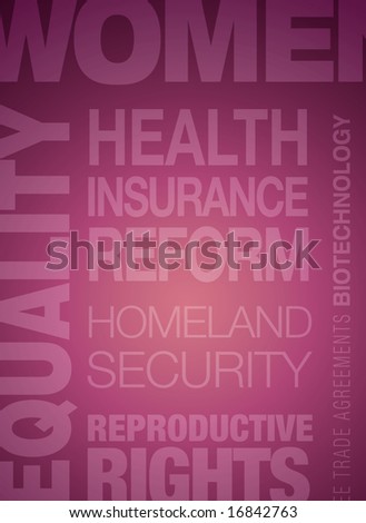 typographic image of political and legal issues