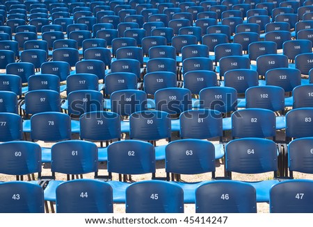 Empty outdoor seats