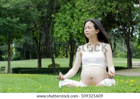 Pregnant mom made the meditation
