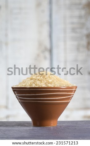 unpolished rice whole grain