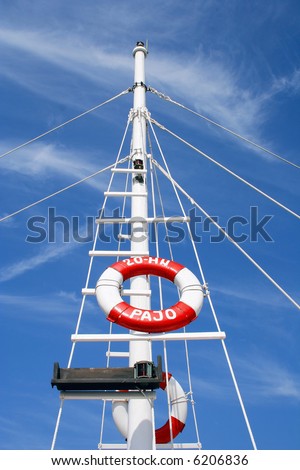 Ring-buoy and blue sky