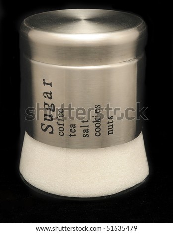 jar glass is metallic for keeping sugar