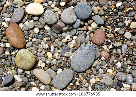 Stones on the beach like heart