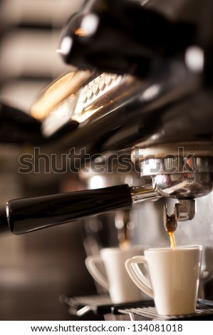 Process Of Preparation Of Coffee, A Closeup.