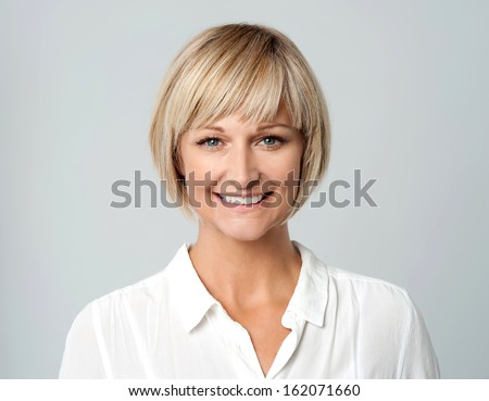 Attractive Woman With A Radiant Smile