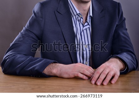 business and office concept handsome buisnessman in suit