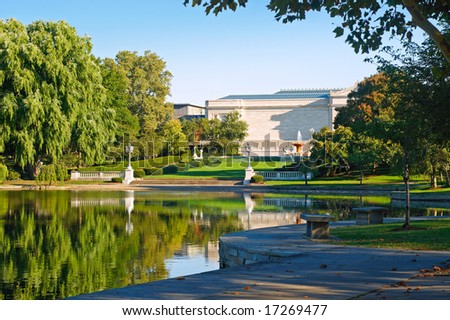 Cleveland  Museum on Cleveland Museum Of Art And Trees Reflected In Wade Lagoon  Cleveland