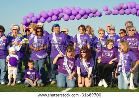 TWINSBURG, OH - June 5: Cancer survivors are honored at Relay for Life, an annual fundraising event sponsored by the American Cancer Society, June 5, 2009, in Twinsburg, Ohio.