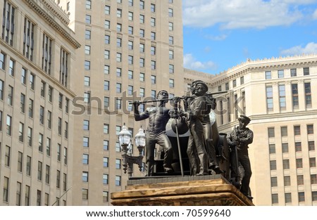 stock photo : Cleveland Ohio#39;s cleveland ohio flag. stock photo : Cleveland Ohio#39;s