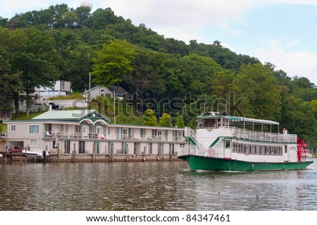 SAUGATUCK, MI - SEPT 4: The Star of Saugatuck, an old-fashioned sternwheeler, offers daily river and lake tours from May through October in Saugatuck, MI on September 4, 2011.