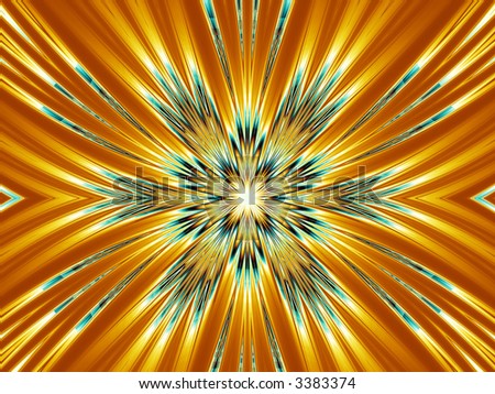 symmetric metallic flower with symmetry and repetitions
