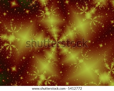 gold chishtmas star on black background