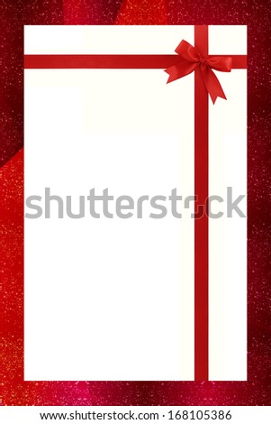 Empty card on red background