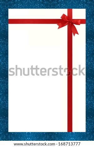 Empty card on Blue background
