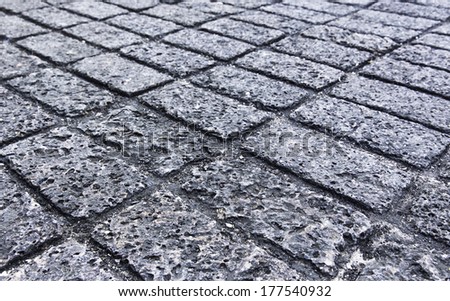 Rock tiled paved road background pattern, Tiles floor background