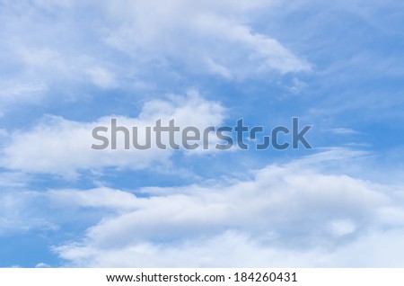 Aerial sky and clouds background, Nice white cloud on the sky