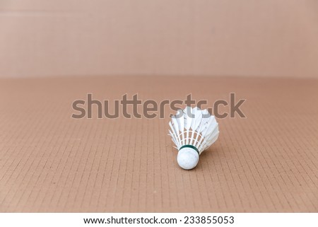 Badminton shuttlecock isolated background