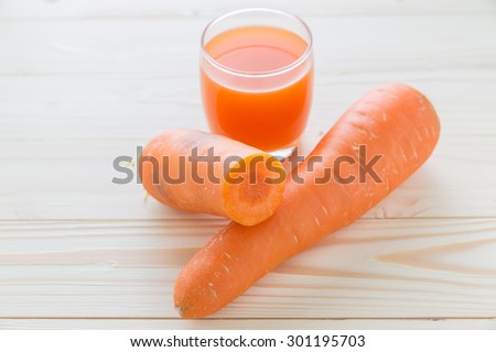 fresh carrot and carrot juice, Fresh carrot juice