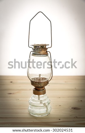 old rusty kerosene lamp, Old oil lamp