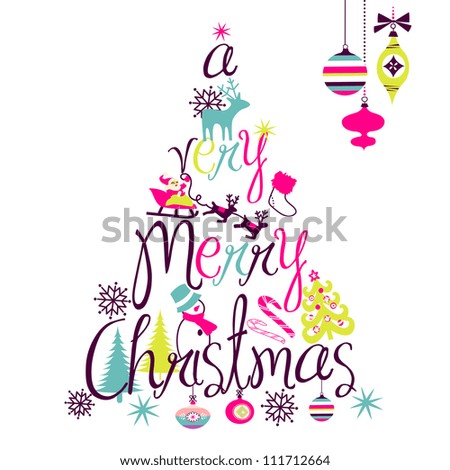 A Very Merry Christmas tree design A Very Merry Christmas tree design