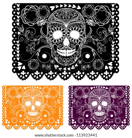 Logo Design on Stock Vector   Shutterstock Day Of The Dead Decoration Papel Picado