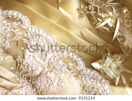 stock photo Golden textile wedding background