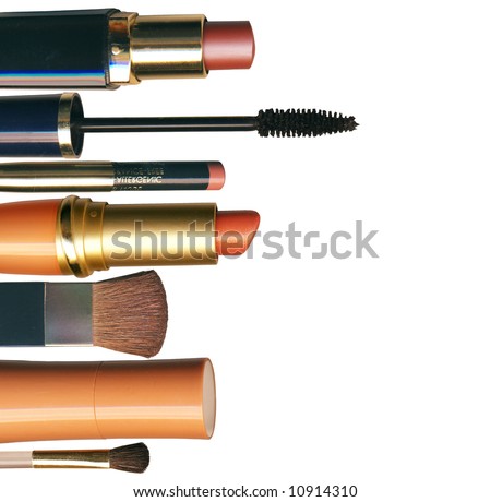 Lifestyle - Pagina 2 Stock-photo-makeup-brush-and-cosmetics-on-a-white-background-isolated-with-clipping-path-10914310