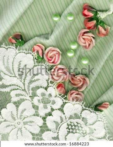 stock photo vintage wedding background with pink flowers