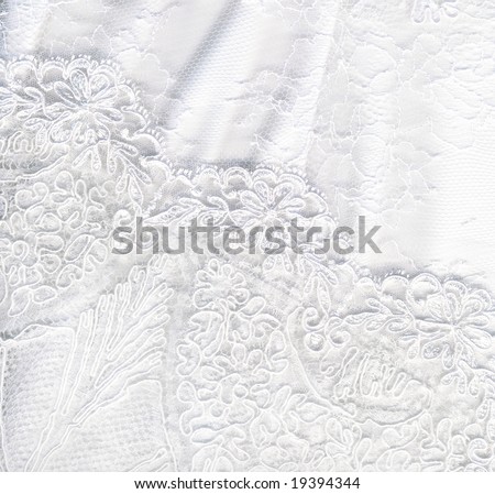 stock photo Beautiful pure white textile wedding background