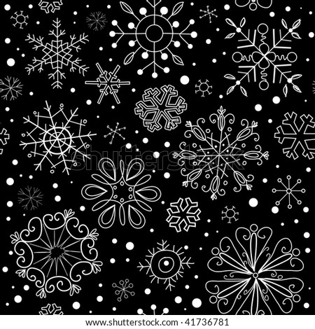 Holiday Wallpaper Backgrounds on Seamless Black And White Christmas Background Stock Vector 41736781