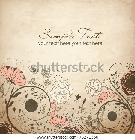 Floral greeting card Floral greeting card