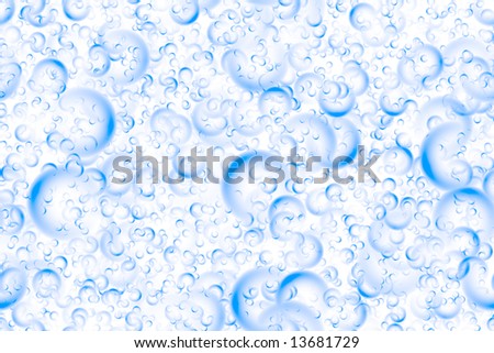 Funny seamless light texture made of blue bubbles