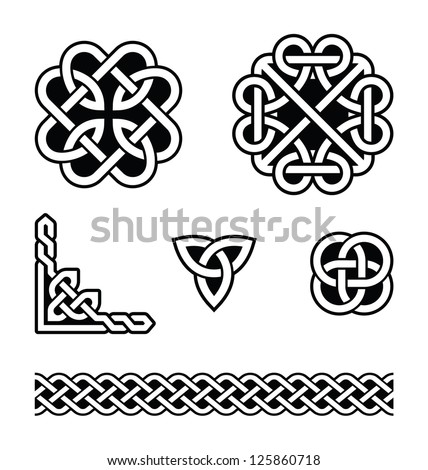 Celtic knots patterns vector Celtic knots patterns vector