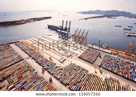  - stock-photo-aerial-view-of-a-cargo-dock-116057266