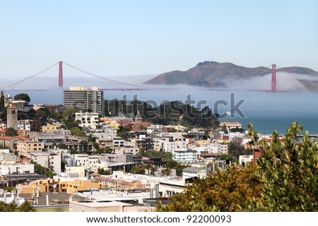 San Francisco and Golden Gate Bridge, California