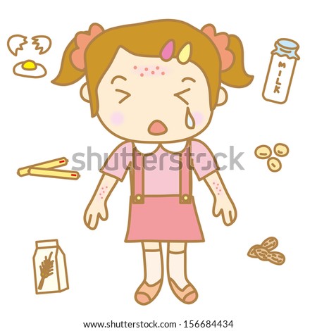 Children Food Allergy Stock Vector Illustration 156684434 ...