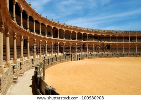 Spains oldest bullring built in 1785, Ronda, Malaga Province, Andalusia, Spain, Western Europe.