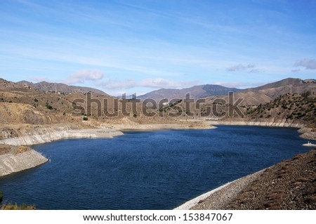 La Concepcion reservoir (Embalse del Limonero), Malaga, Costa del Sol, Malaga Province, Andalucia, Spain.