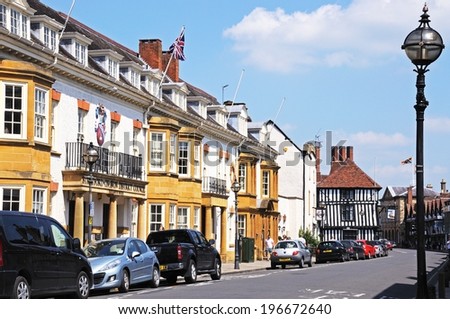 STRATFORD-UPON-AVON, UK - MAY 18, 2014 - Elizabeth House District Council building along Church Street, Stratford-Upon-Avon, Warwickshire, England, UK, Western Europe, May 18, 2014.